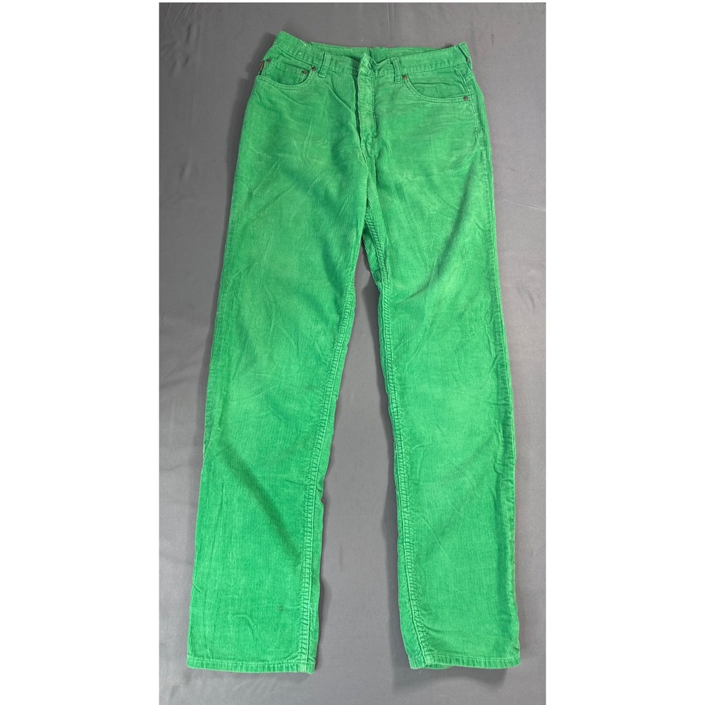 Polo Ralph Lauren Vtg 90s Green Corduroy Pants USA Straight Leg Mens 34‎ Y2K